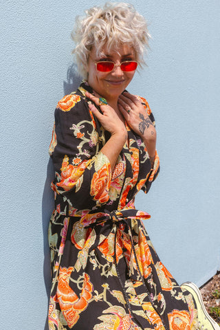 Kimba Dress - Dahlia Black