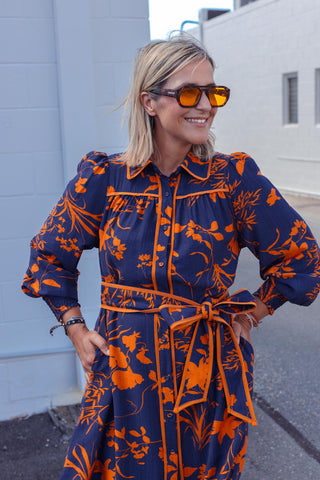 Kimba Dress - Navy Floral