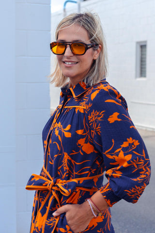 Kimba Dress - Navy Floral