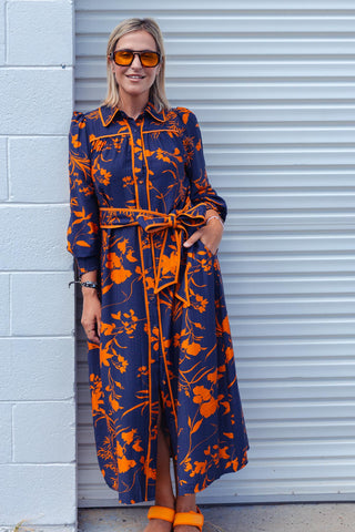 Kimba Dress - Navy Floral