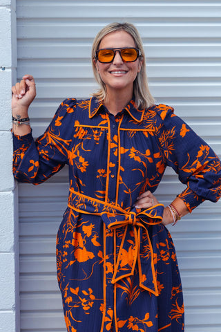 Kimba Dress - Navy Floral