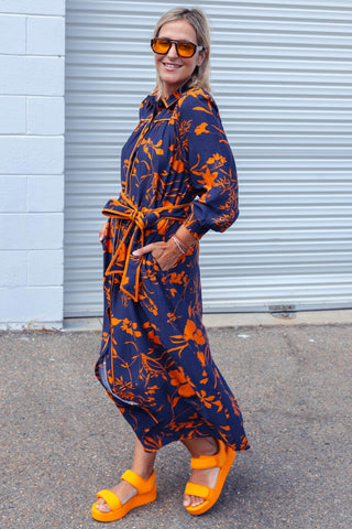 Kimba Dress - Navy Floral