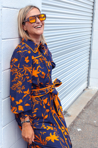 Kimba Dress - Navy Floral