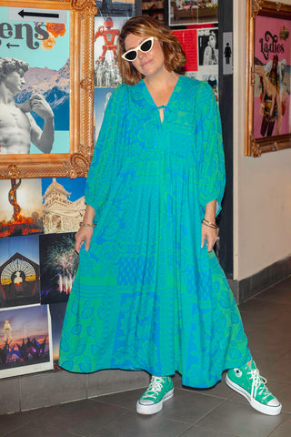 Lani Dress - Blue Bandana