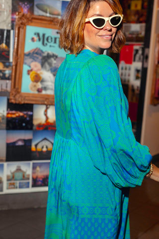 Lani Dress - Blue Bandana