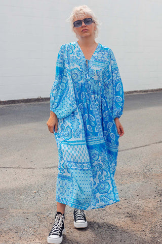 Lani Dress - Blue Paisley