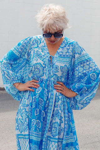 Lani Dress - Blue Paisley