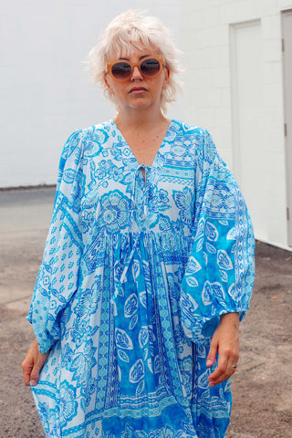 Lani Dress - Blue Paisley