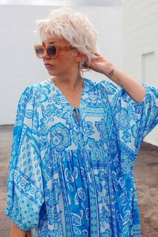 Lani Dress - Blue Paisley