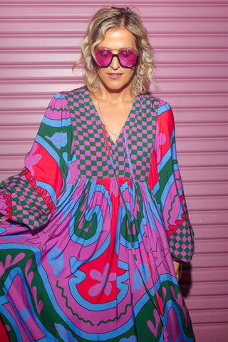 Lani Dress - Pink Check