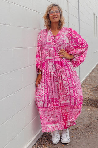 Lani Dress - Pink Paisley