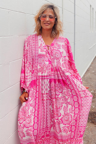 Lani Dress - Pink Paisley