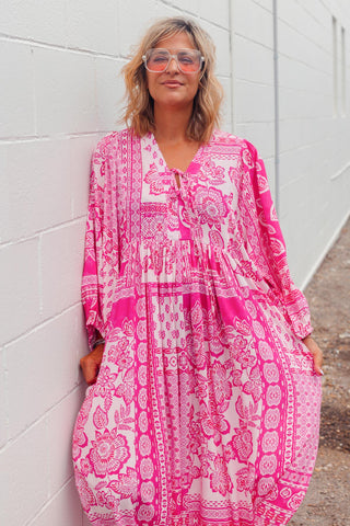 Lani Dress - Pink Paisley