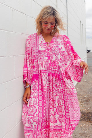 Lani Dress - Pink Paisley