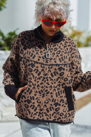 Leopard Bomber - Dark