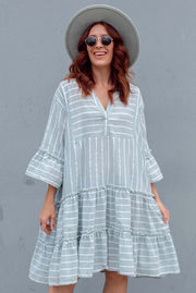 Linen Stella Dress - Mint