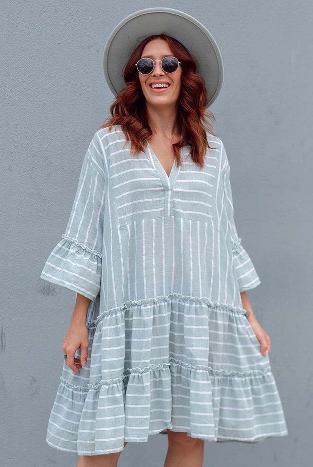 Linen Stella Dress - Mint