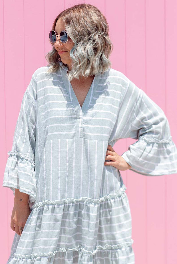 Linen Stella Dress - Mint