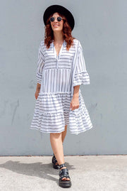 Linen Stella Dress - White