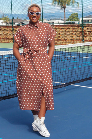 Luca Dress - Polka Chocolate