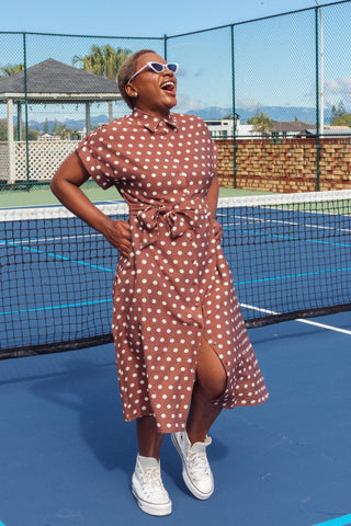 Luca Dress - Polka Chocolate