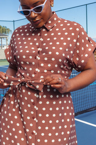 Luca Dress - Polka Chocolate
