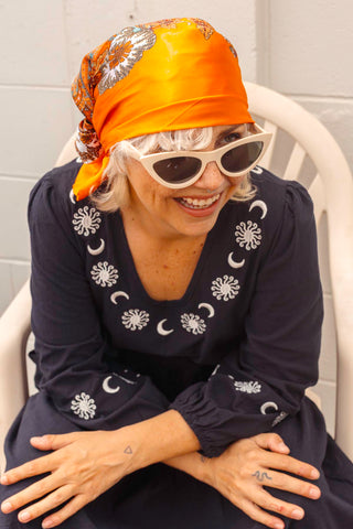 Luna Midi Dress - Navy