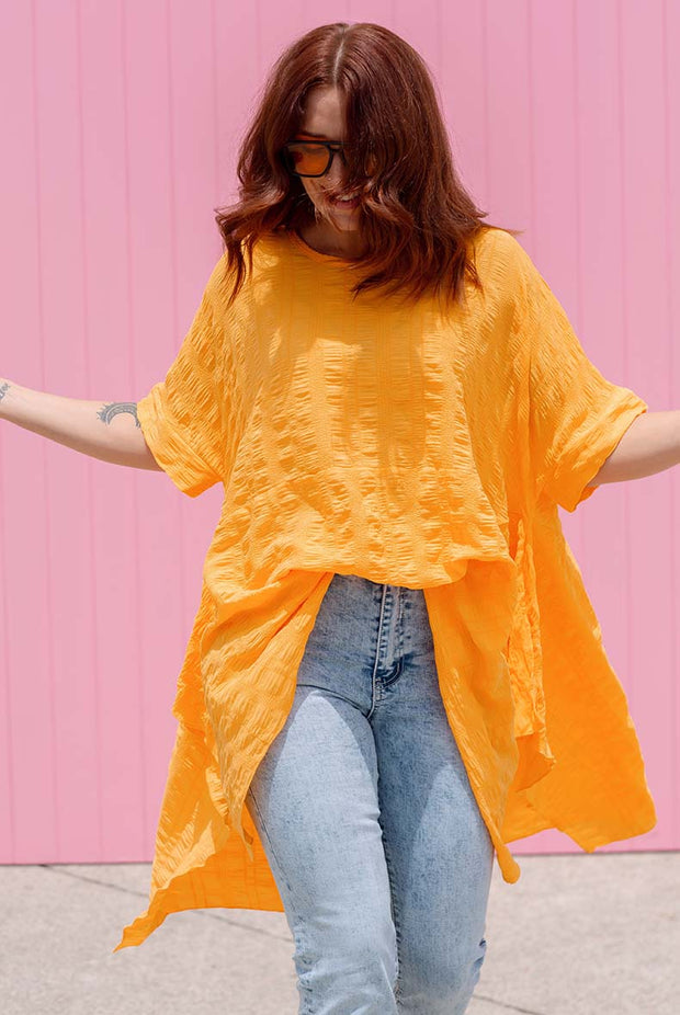 Luxe Drape Top - Marigold