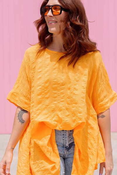 Luxe Drape Top - Marigold