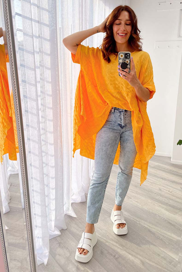 Luxe Drape Top - Marigold