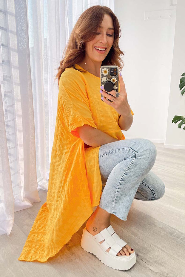 Luxe Drape Top - Marigold