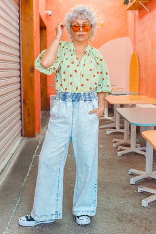 Luxe Shirt - Gingham Green