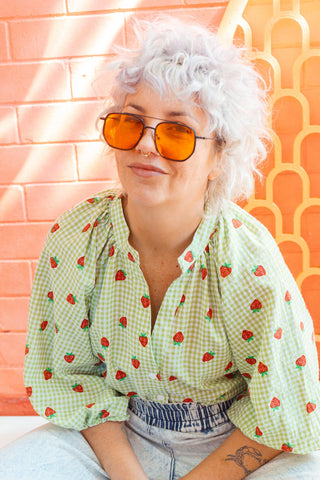 Luxe Shirt - Gingham Green