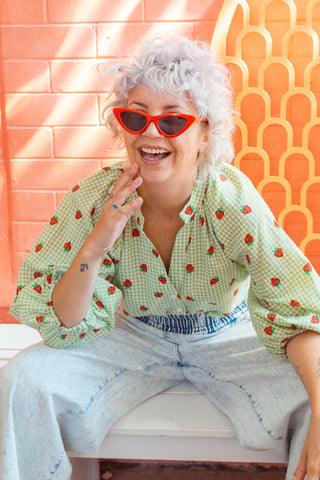 Luxe Shirt - Gingham Green