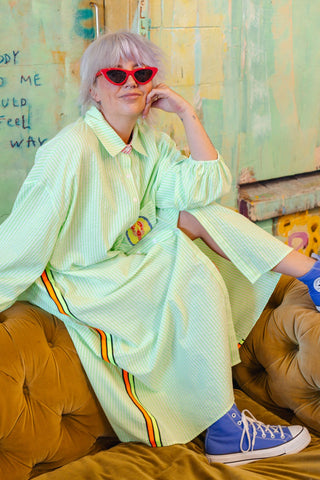 Luxe Shirt Dress - Lobster