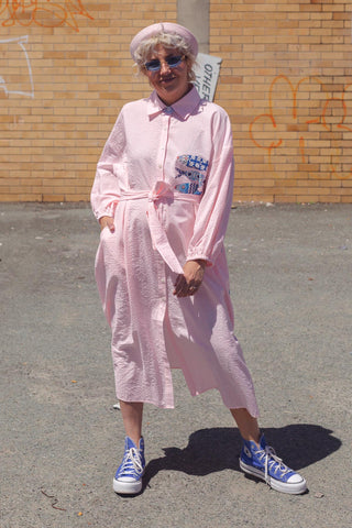 Luxe Shirt Dress - Sardine