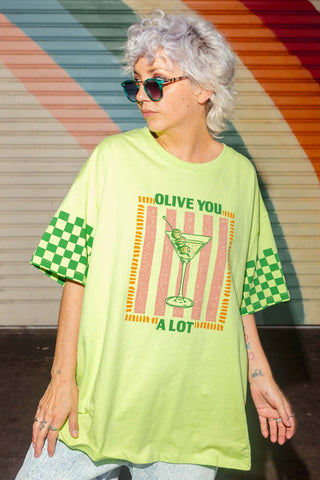 Luxe Tee - Olive You Lime
