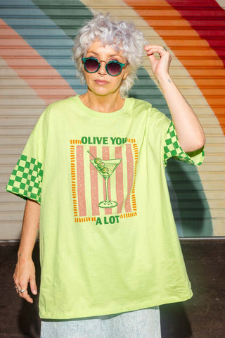 Luxe Tee - Olive You Lime