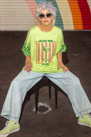 Luxe Tee - Olive You Lime