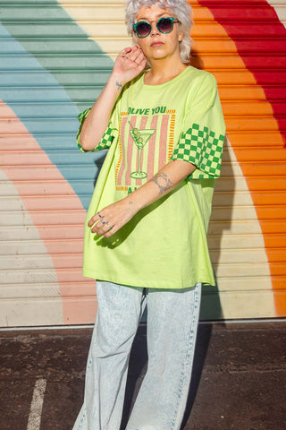 Luxe Tee - Olive You Lime