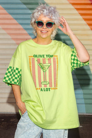 Luxe Tee - Olive You Lime