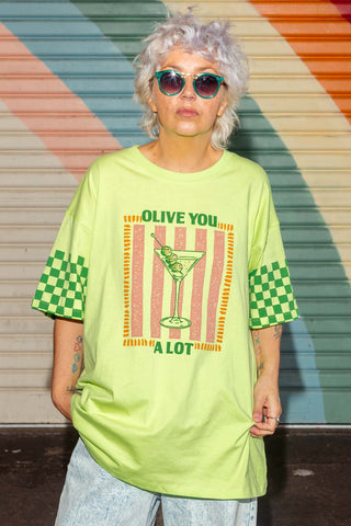 Luxe Tee - Olive You Lime