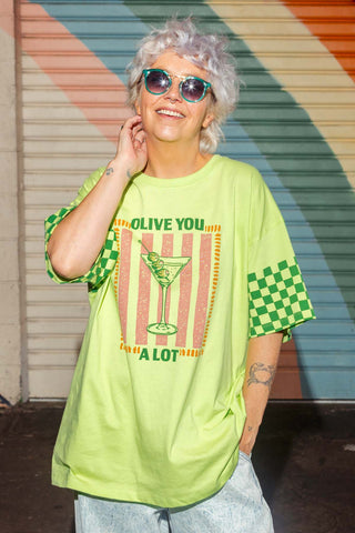 Luxe Tee - Olive You Lime