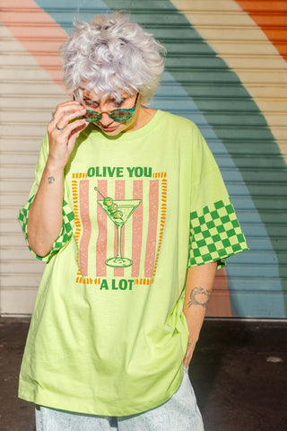 Luxe Tee - Olive You Lime