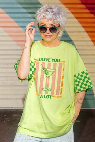 Luxe Tee - Olive You Lime