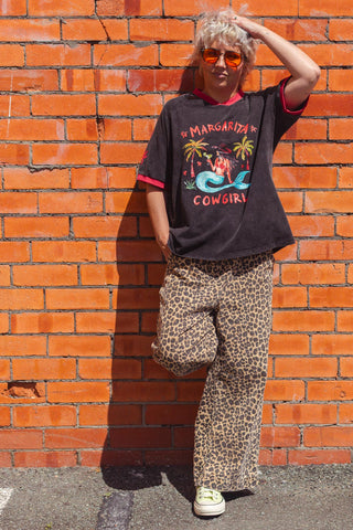 Margarita Cowgirl Tee - Charcoal