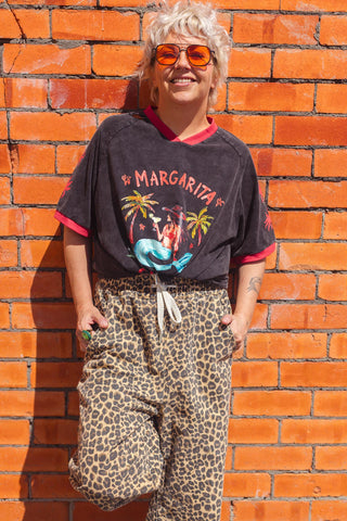 Margarita Cowgirl Tee - Charcoal