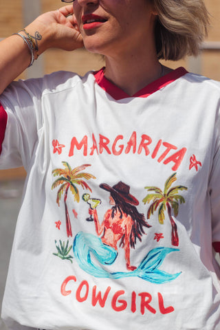 Margarita Cowgirl Tee - White