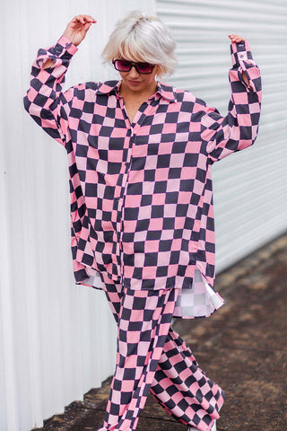 Miami Shirt - Pink Check