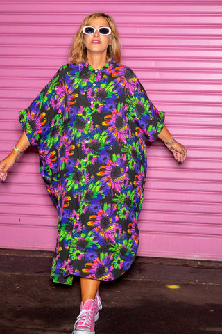 Mika Dress - Neon Floral